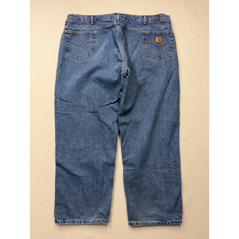 Carhartt Jeans Mens 46x30 Blue B172 DST Relaxed Fit Flannel Lined Insulated